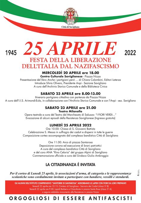 eventi 25 aprile 2022